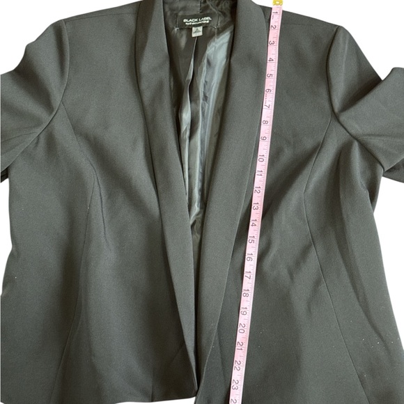 Black Label by Evan Picone Charcoal Gray Tailored Blazer Size 14 - Picture 7 of 9